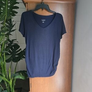 Isabel Maternity by Ingrid & Isabel Blue Fitted Short Sleeve T-Shirt